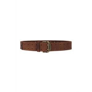 NEW FREE PEOPLE women's double cross leather belt in brown